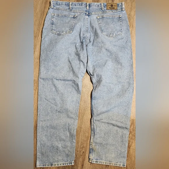 Wrangler Jeans Relaxed Fit Light Wash Denim Pants Classic Mens Size 40x30 - Picture 6 of 11